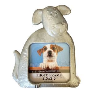 Dog Photo Frame Gift for Dog Lover Small Silver Lightweight Gift for Pet Owner